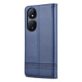 For Honor Play 50 Plus AZNS Magnetic Calf Texture Flip Leather Phone Case(Dark Blue)