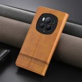 For Honor Magic6 Pro AZNS Magnetic Calf Texture Flip Leather Phone Case(Light Brown)