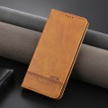 For Honor Magic6 AZNS Magnetic Calf Texture Flip Leather Phone Case(Light Brown)