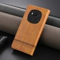 For Honor Magic6 AZNS Magnetic Calf Texture Flip Leather Phone Case(Light Brown)