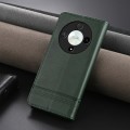 For Honor Magic6 Lite 5G/X9b AZNS Magnetic Calf Texture Flip Leather Phone Case(Dark Green)