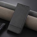 For Honor Magic6 Lite 5G/X9b AZNS Magnetic Calf Texture Flip Leather Phone Case(Black)