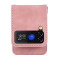 For Samsung Galaxy Z Flip4 5G Dierfeng Dream Line TPU + PU Leather Phone Case(Pink)