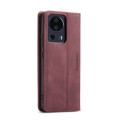 For Xiaomi 13 Lite CaseMe 013 Multifunctional Horizontal Flip Leather Phone Case(Wine Red)