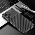 For Xiaomi Redmi Note 12 Turbo Carbon Fiber Texture Shockproof TPU Phone Case(Black)