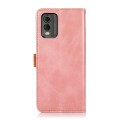 For Nokia C32 KHAZNEH Dual-color Cowhide Texture Flip Leather Phone Case(Rose Gold)