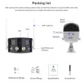 Q38 WIFI Humanoid Recognition AI Alarm 180 Degree Dual 2MP IP Camera, Plug:AU Plug