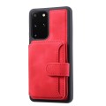 For Samsung Galaxy S20 Feel Dream Anti-theft Brush Shockproof Portable Skin Card Bag Phone Case(Red)
