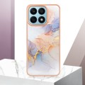 For Honor X8a Electroplating IMD TPU Phone Case(White Marble)