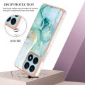 For Honor X8a Electroplating Marble Dual-side IMD Phone Case(Green 003)