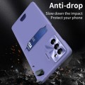 For Samsung Galaxy S23 5G Pure Color Invisible Lens Holder Phone Case(Purple)