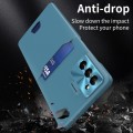 For Samsung Galaxy S23 5G Pure Color Invisible Lens Holder Phone Case(Lake Blue)