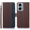 For Motorola Moto G24 / G04 KHAZNEH Litchi Texture Leather RFID Phone Case(Brown)