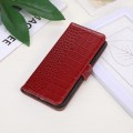 For Motorola Moto G04 / G24 Crocodile Top Layer Cowhide Leather Phone Case(Red)