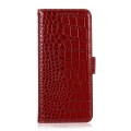 For Motorola Moto G04 / G24 Crocodile Top Layer Cowhide Leather Phone Case(Red)