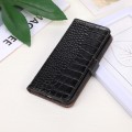For Motorola Moto G04 / G24 Crocodile Top Layer Cowhide Leather Phone Case(Black)