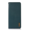 For Motorola Moto G04 / G24 KHAZNEH Nappa Top Layer Cowhide Leather Phone Case(Green)