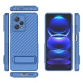 For Xiaomi Redmi Note 12 Pro+ Global Wavy Texture TPU Phone Case with Lens Film(Blue)