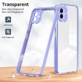 For Samsung Galaxy A04e 3 in 1 Clear TPU Color PC Frame Phone Case(Purple)