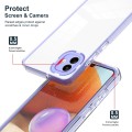 For Samsung Galaxy A04e 3 in 1 Clear TPU Color PC Frame Phone Case(Purple)