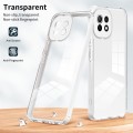 3 in 1 Clear TPU Color PC Frame Phone Case For Xiaomi Mi 11 Lite / 11 Lite 5G / 11 Lite 5G NE(White)