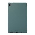 For Samsung Galaxy Tab A7 Lite Solid Color 3-folding Leather Tablet Case(Dark Green)