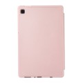 For Samsung Galaxy Tab A7 Lite Solid Color 3-folding Leather Tablet Case(Rose Gold)