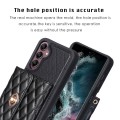For Samsung Galaxy A14 4G / 5G Horizontal Metal Buckle Wallet Rhombic Leather Phone Case(Black)