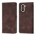 For Huawei nova 10 Skin-feel Embossed Leather Phone Case(Brown)