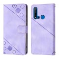 For Huawei P20 lite 2019 / nova 5i Skin-feel Embossed Leather Phone Case(Light Purple)