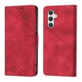 For Samsung Galaxy A24 4G Skin-feel Embossed Leather Phone Case(Red)