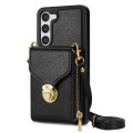 For Samsung Galaxy S23+ 5G Zipper Hardware Card Wallet Phone Case(Black)
