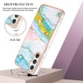 For Samsung Galaxy A24 Electroplating Marble Dual-side IMD Phone Case(Green 004)