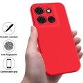 For Infinix Smart 7 African Pure Color Liquid Silicone Shockproof Phone Case(Red)