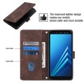 For Samsung Galaxy A8 / A5 2018 Skin-feel Embossed Leather Phone Case(Brown)