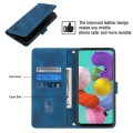 For Samsung Galaxy A51 / M40s Skin-feel Embossed Leather Phone Case(Blue)