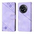 For OnePlus Ace 2 5G / 11R 5G Skin-feel Embossed Leather Phone Case(Light Purple)