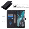 For Nokia C22 Skin-feel Embossed Leather Phone Case(Black)