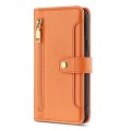For OPPO Find X6 5G Sheep Texture Cross-body Zipper Wallet Leather Phone Case(Orange)