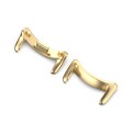 For Xiaomi Mi Band 8 1 Pair Stainless steel Metal Watch Band Connector(Gold)