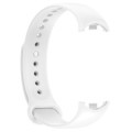 For Xiaomi Mi Band 8 Solid Color Silicone Plug Replacement Watch Band(White)