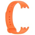 For Xiaomi Mi Band 8 Solid Color Silicone Plug Replacement Watch Band(Orange)
