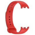 For Xiaomi Mi Band 8 Solid Color Silicone Plug Replacement Watch Band(Red)