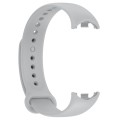 For Xiaomi Mi Band 8 Solid Color Silicone Plug Replacement Watch Band(Grey)