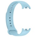 For Xiaomi Mi Band 8 Solid Color Silicone Plug Replacement Watch Band(Blue)