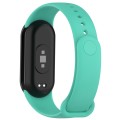 For Xiaomi Mi Band 8 Solid Color Silicone Plug Replacement Watch Band(Teal)