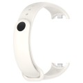 For Xiaomi Mi Band 8 Solid Color Stainless Steel Plug Replacement Watch Band(Resting White)