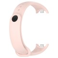 For Xiaomi Mi Band 8 Solid Color Stainless Steel Plug Replacement Watch Band(Pink)