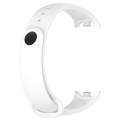 For Xiaomi Mi Band 8 Solid Color Stainless Steel Plug Replacement Watch Band(White)