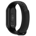 For Xiaomi Mi Band 8 Solid Color Stainless Steel Plug Replacement Watch Band(Black)